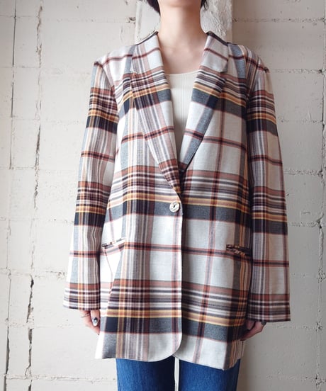 Plaid Tailored Jacket WHBKBR