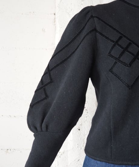 Puff Sleeve Tyrolean Cardigan BK