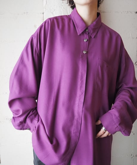 Big Silhouette Rayon Shirt PUR