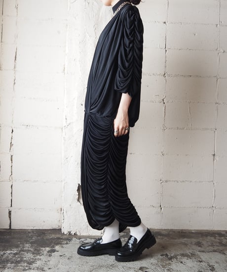 Gather Shiny Dress BK