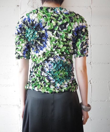 Flower Pattern Popcorn Tops GN