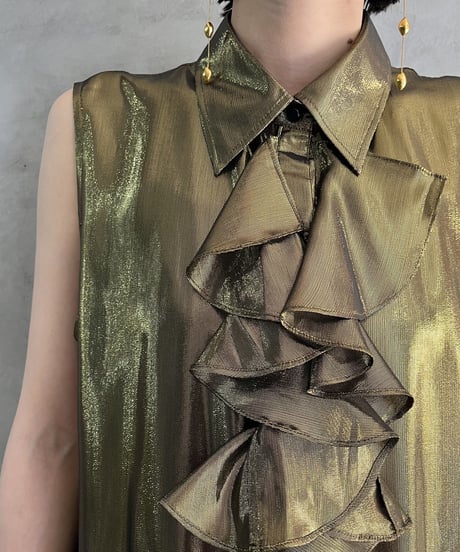 Ralph Luaren Frilled No Sleeve Bluse GO