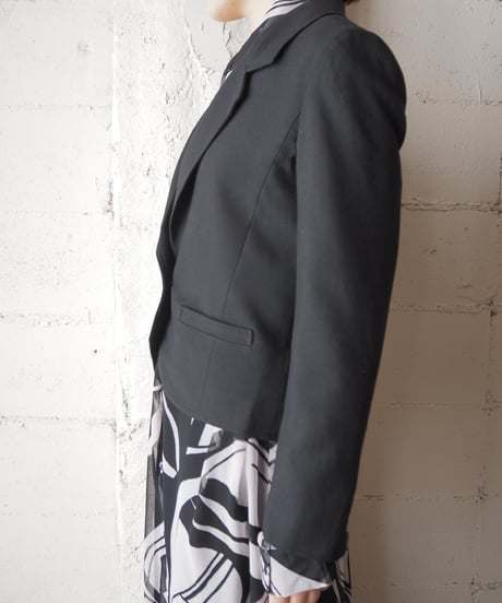 Back Belted Short Jacket BK