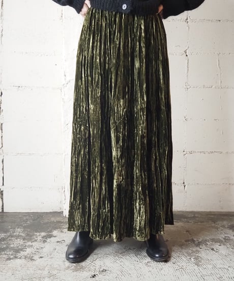 Velvet Pleated Skirt  GN