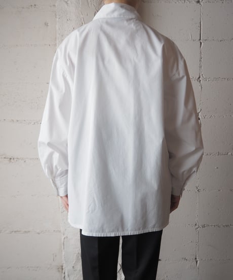 Side Slit Cotton China Shirt WH