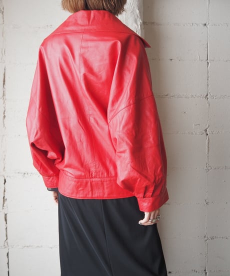 1980's Dolman  Sleeve Leather Jacket RE