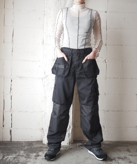 Many Pocket Design Pants BK