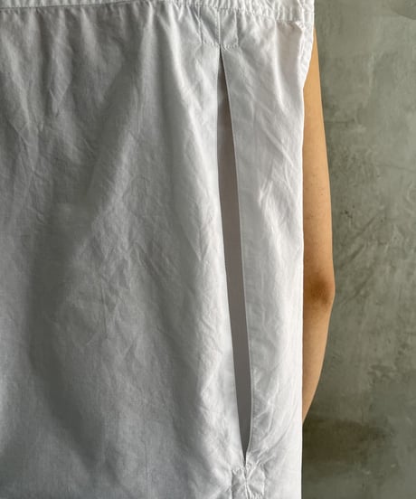 Back Mesh Design Band Collar Blouse WH