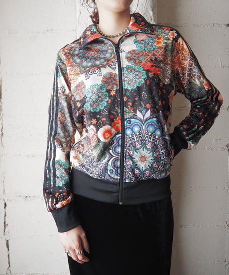 adidas Flower Pattern Truck Jacket BKWHPI