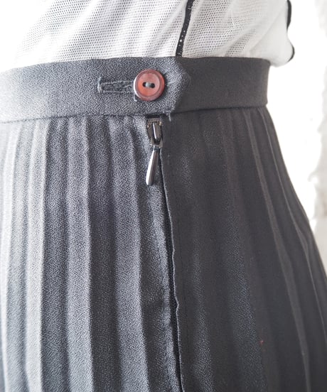 Pleated Long Skirt BK