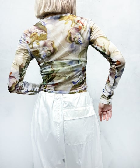 Renaissance Art Sheer Tops PUR WH