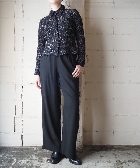 Made in USA Sheer Lace Shirt BKSV