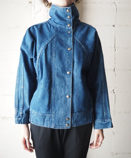 Stand Collar Denim Jacket BL