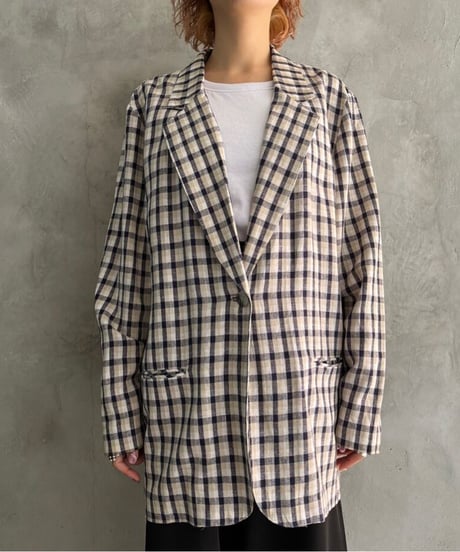 Check Tailored Jacket NVIV