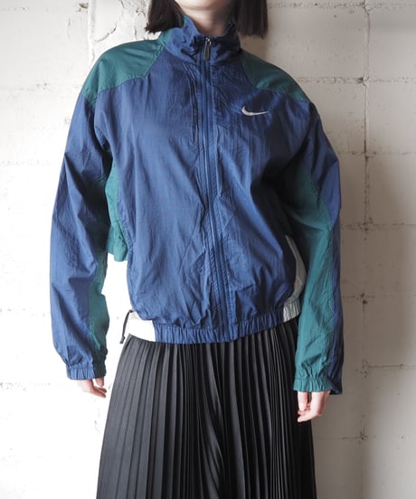 NIKE Tricolor Stand Collar Nylon Jacket NVWHGN
