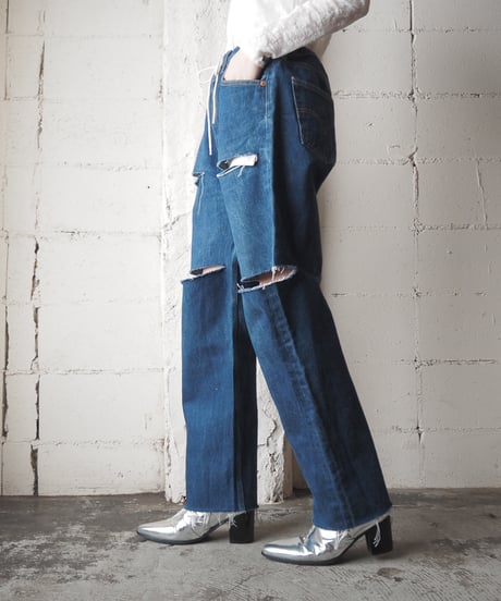 Levi’s501 Drawstring&Slashed Crash Denim BL