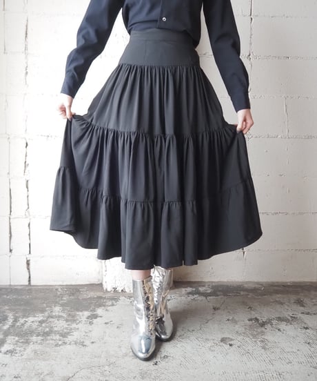 Volume Tiered Skirt BK