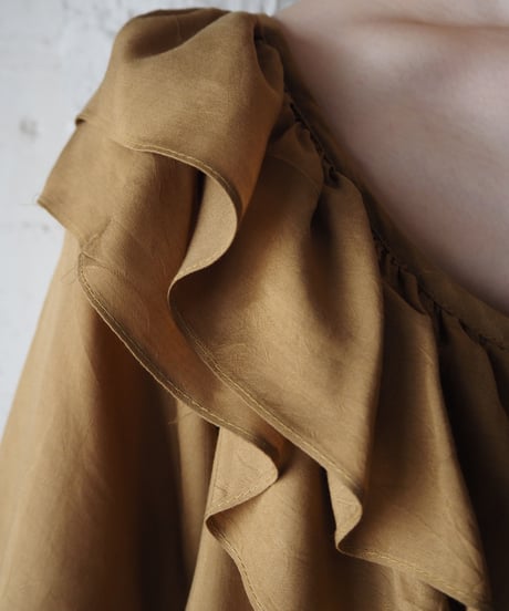 Frill Collar Tiered Long Dress CA