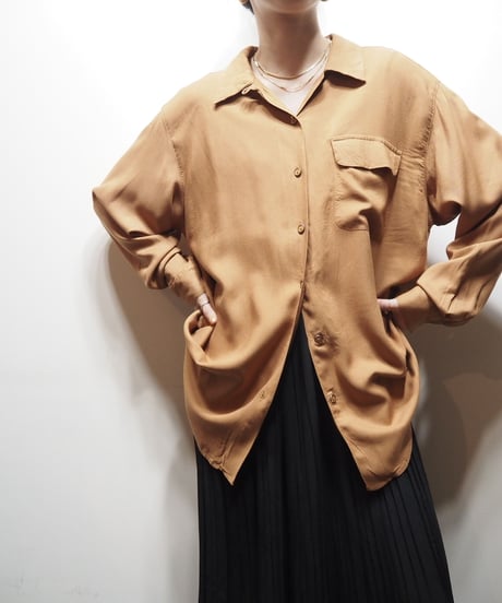 Open Collar Rayon Shirt BR