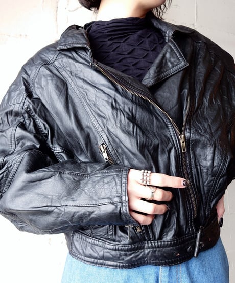 Leather Short Riders Jacket BK
