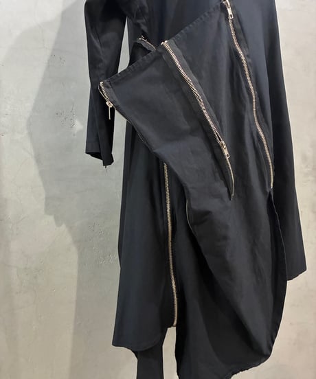 Zip Design High Neck Dress BK