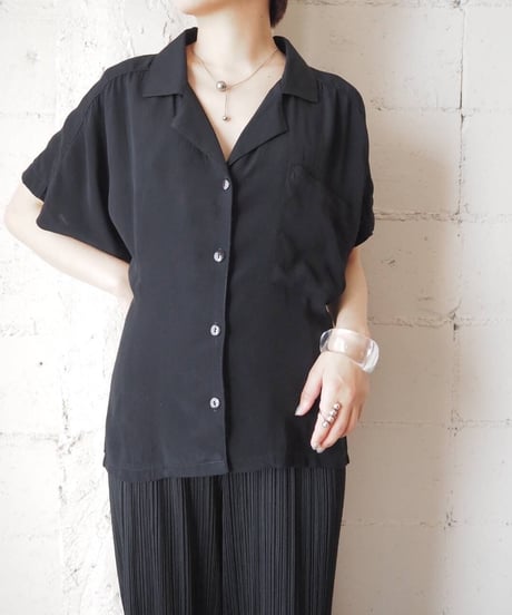 Open collar plain shirts BK