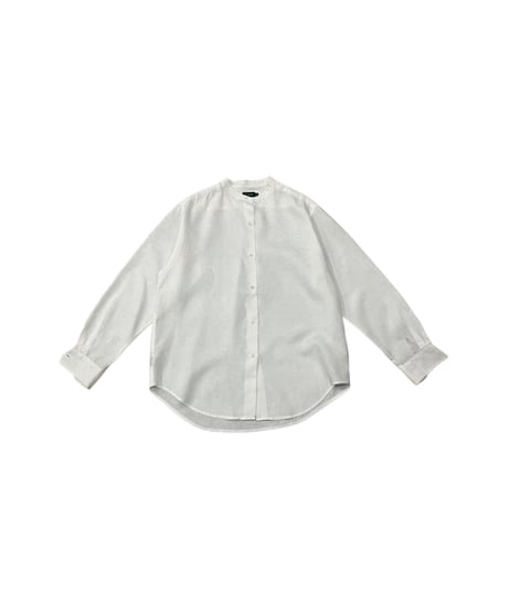J.CREW Band Collar Linen Shirt WH