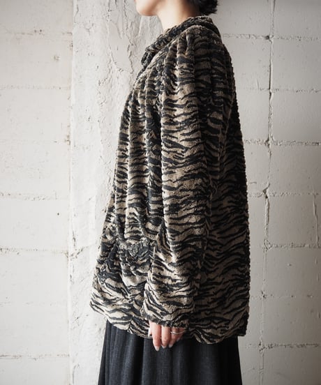 agnes b. Tiger Pattern Far Coat YEBK