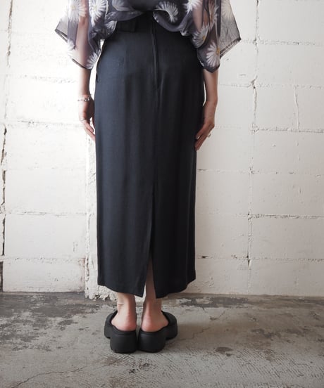 Tuck Tight Long Skirt BK