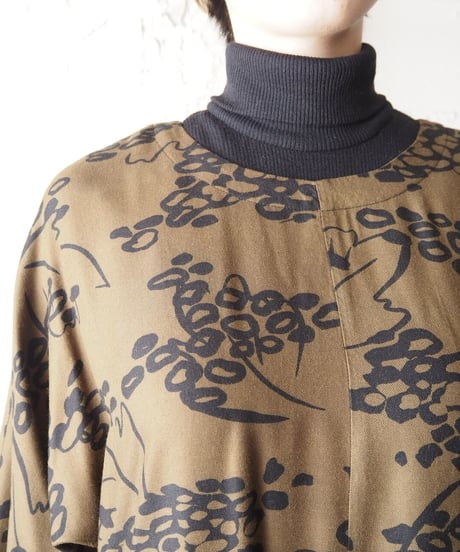 Turtle Neck Art Design Dress BKBR