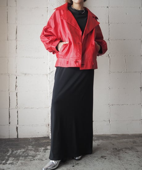 1980's Dolman  Sleeve Leather Jacket RE