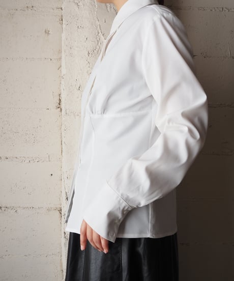 Gather Design Fly Front Shirt WH