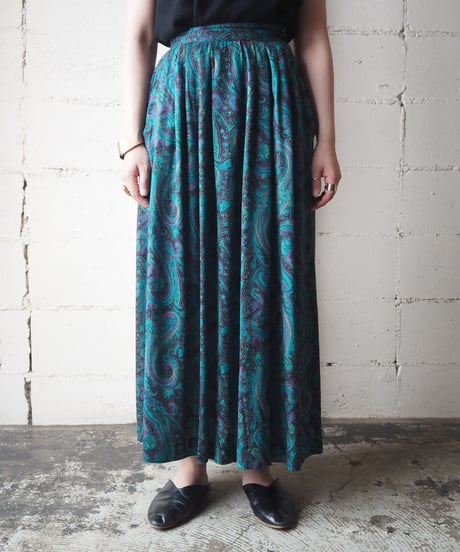 Paisley Flare Skirt GNBK