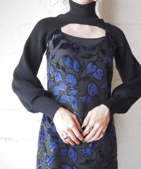 Turtle Neck Knit Sleeve BK