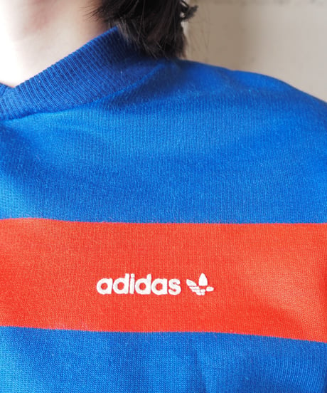 1970-80's adidas Crew Neck Sweatshirt BLRE