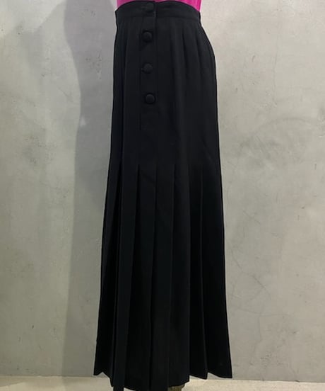 Wool Pleats Skirt BK