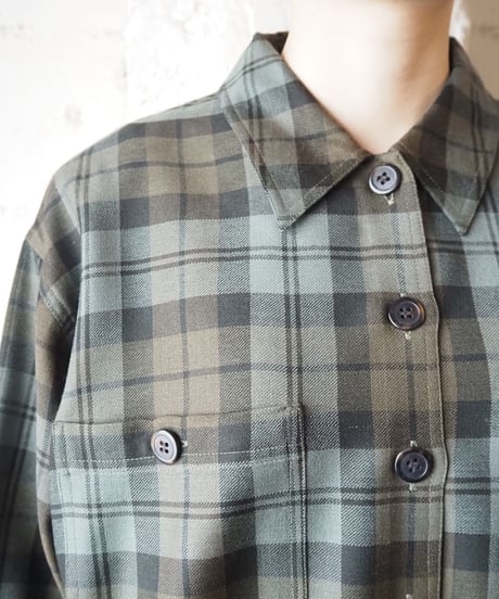 Check Pattern Blouse Shirt GNBK