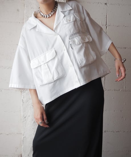 Many Pockets short Shirt WH