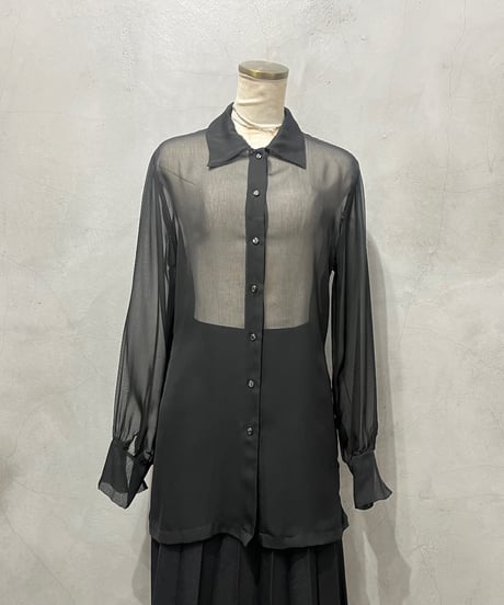 L/S Sheer Shirt BK
