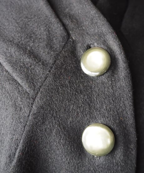 Shoulder Design Dolman Sleeve Coat BK