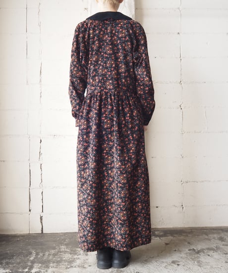 Eddie Bauer Flower Pattern Corduroy Dress BKRE