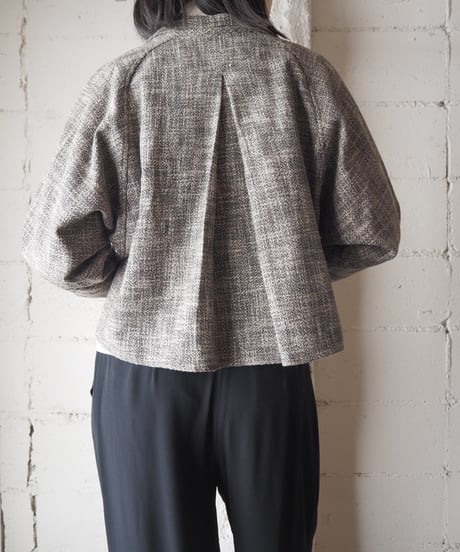 KENZO Flared Cotton Tweed Jacket BKIV