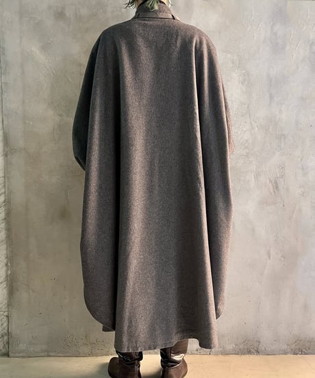 Rib Design Poncho Coat GR