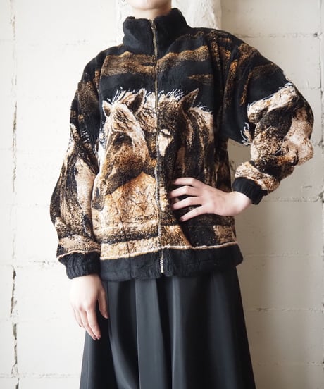 Horse Pattern Fleece BKBR