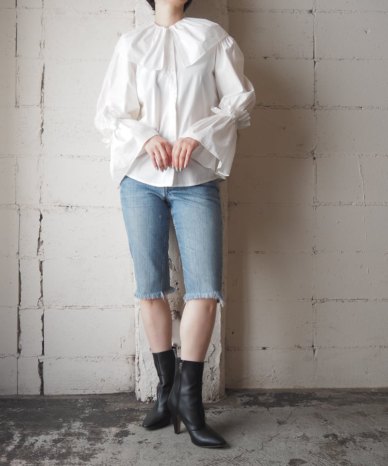Big Collar, Cuffs White Shirt WH | Orfeo