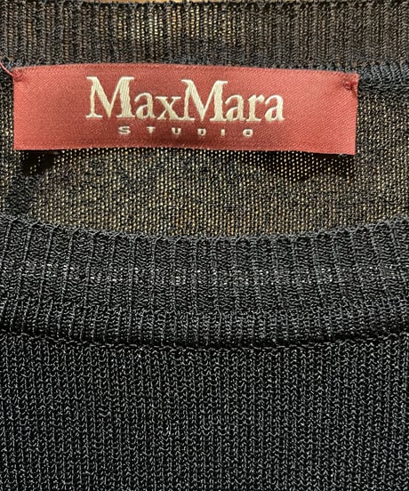 Max Mara Lame ×Check Pattern Knit BK