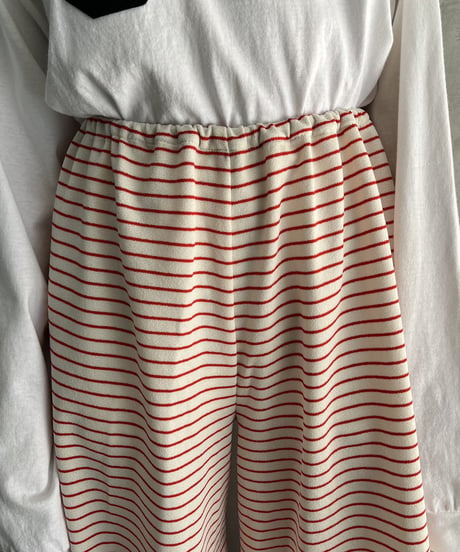 Stripe Pattern Wide Pants WHRE