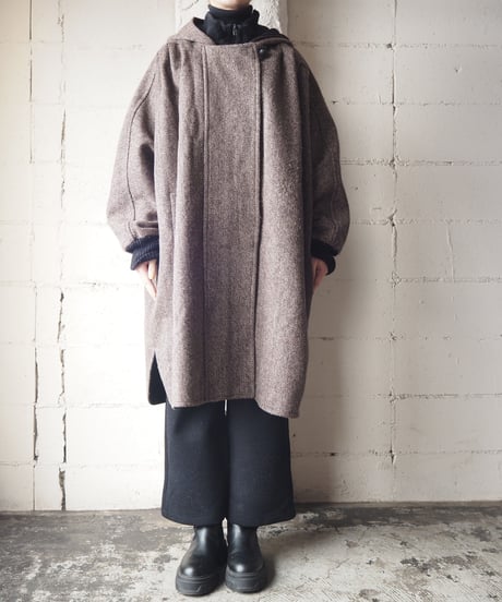 Dolman Sleeve Rib Cuff Coat BRBK