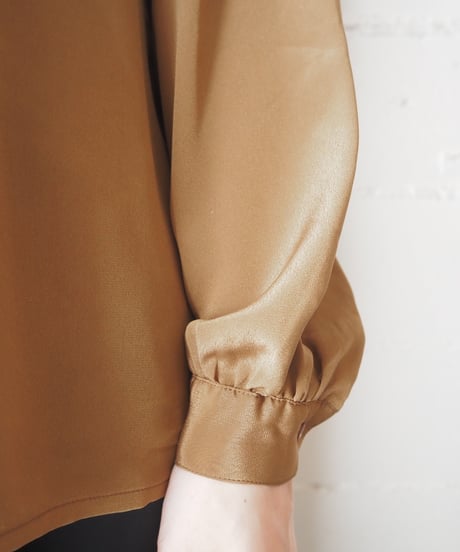 Round Collar Pleated Design Blouse CM