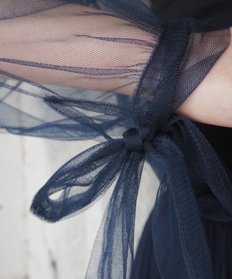 Boe Tie Tulle L/S Blouse NV